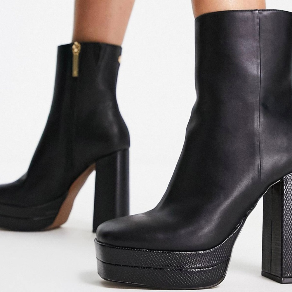 River Island Ralphy Platform Ankle Boots - 40